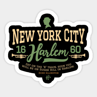 New York Harlem - Harlem Logo - Harlem Manhattan - Duke Ellington Sticker